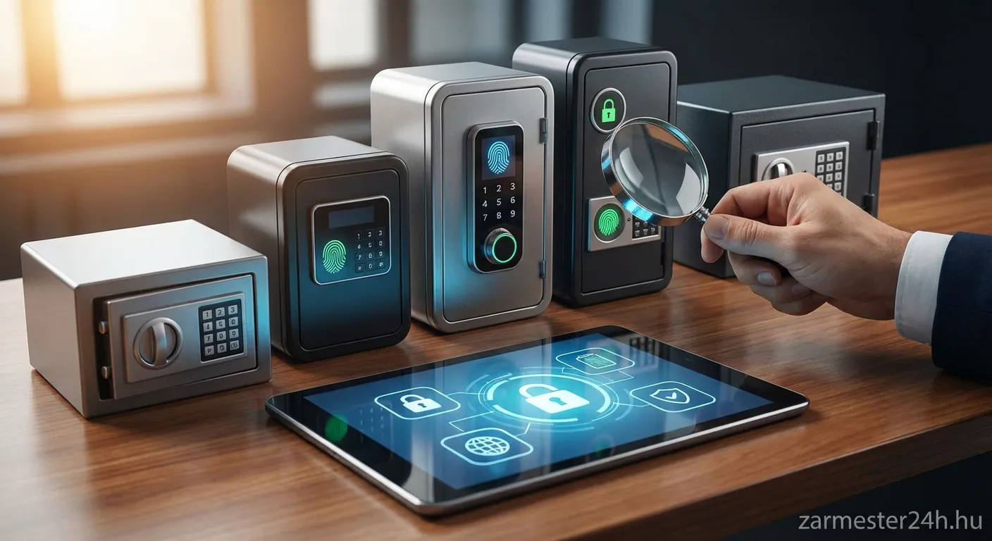 Modern token tároló páncélszekrény digitális zárral